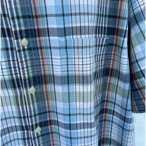 Eddie Bauer Mens Outdoor Outfitters Checkered Polo Blue Sz XL - Picture 8 of 10